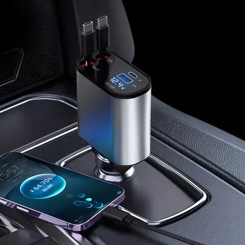 Compact 4 in 1 Retractable Charging Cable